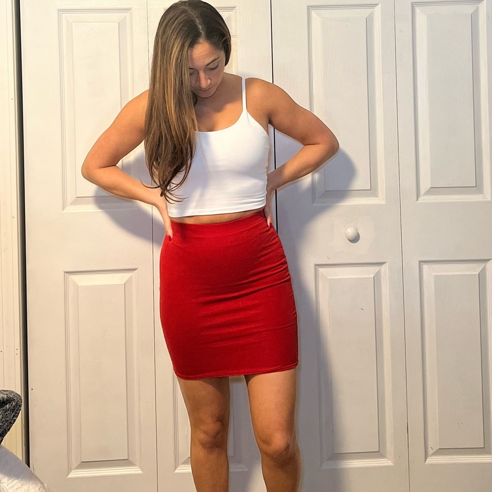 Red Mini Skirt